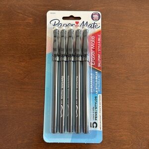 Eraser mate black pen